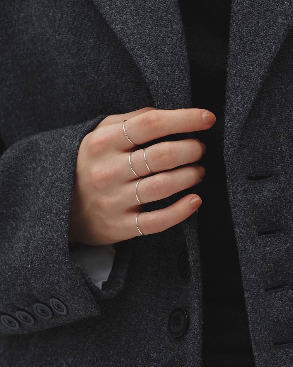 Thin Ring 5 Set (Silver 925)