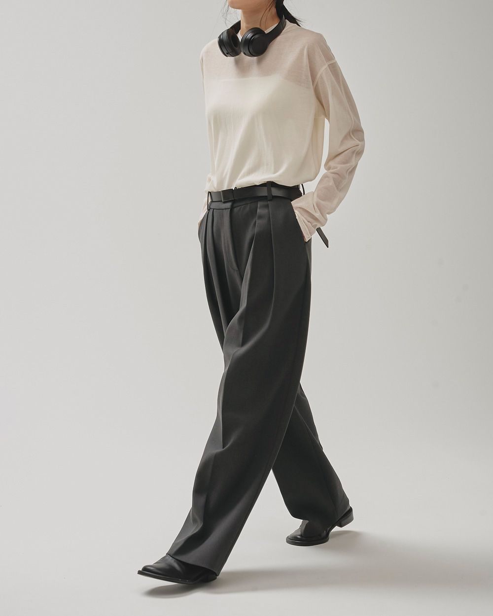 Bonding Wide Trousers Bonding Wide Trousers,ボンディングワイドパンツ,12420710,パンツ,ボトムス,トラウザーズ,ボンディングパンツ,ワイドパンツ,todayful,トゥデイフル,lifes,ライフズ,25aw,吉田怜香
