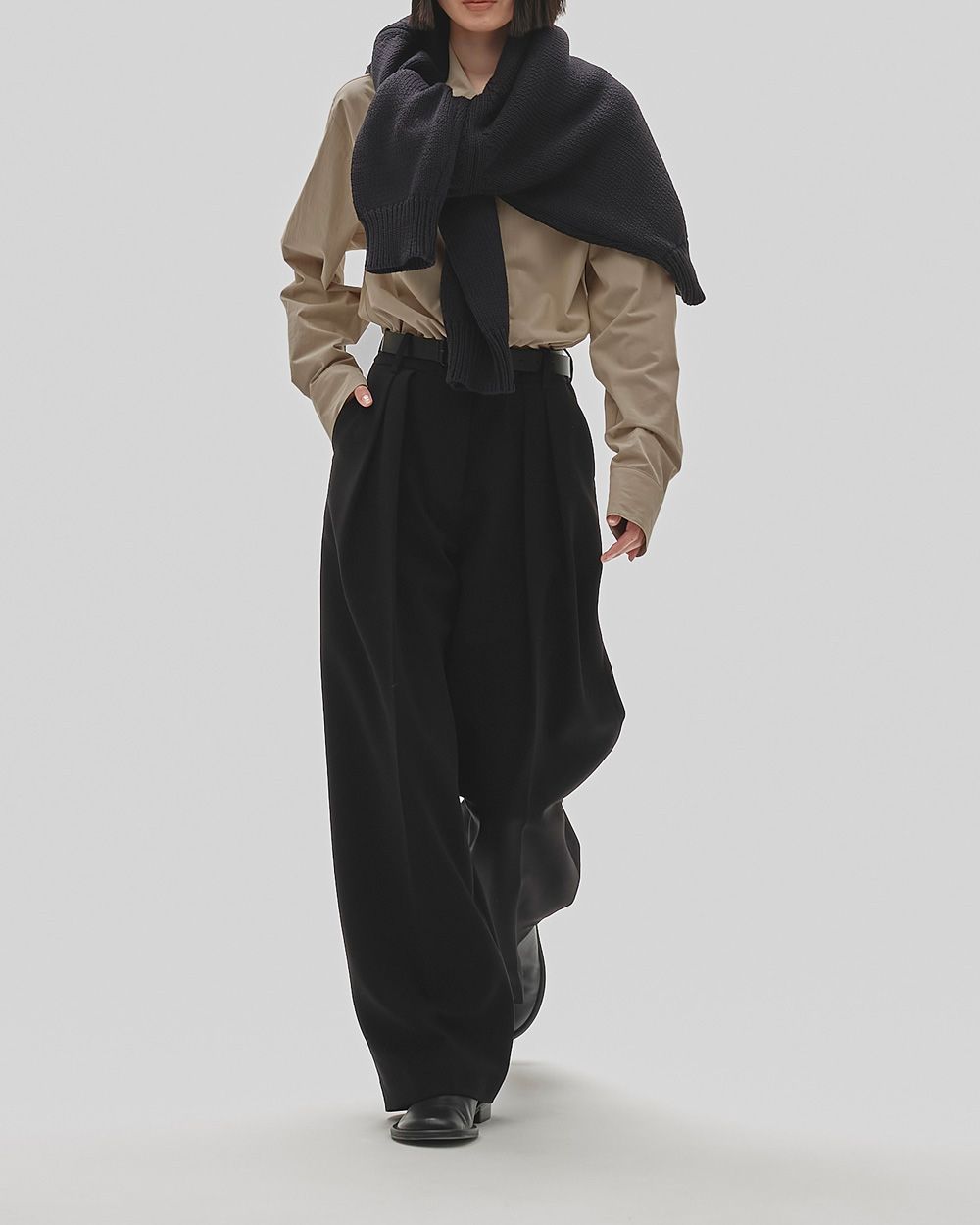 Bonding Wide Trousers Bonding Wide Trousers,ボンディングワイドパンツ,12420710,パンツ,ボトムス,トラウザーズ,ボンディングパンツ,ワイドパンツ,todayful,トゥデイフル,lifes,ライフズ,25aw,吉田怜香