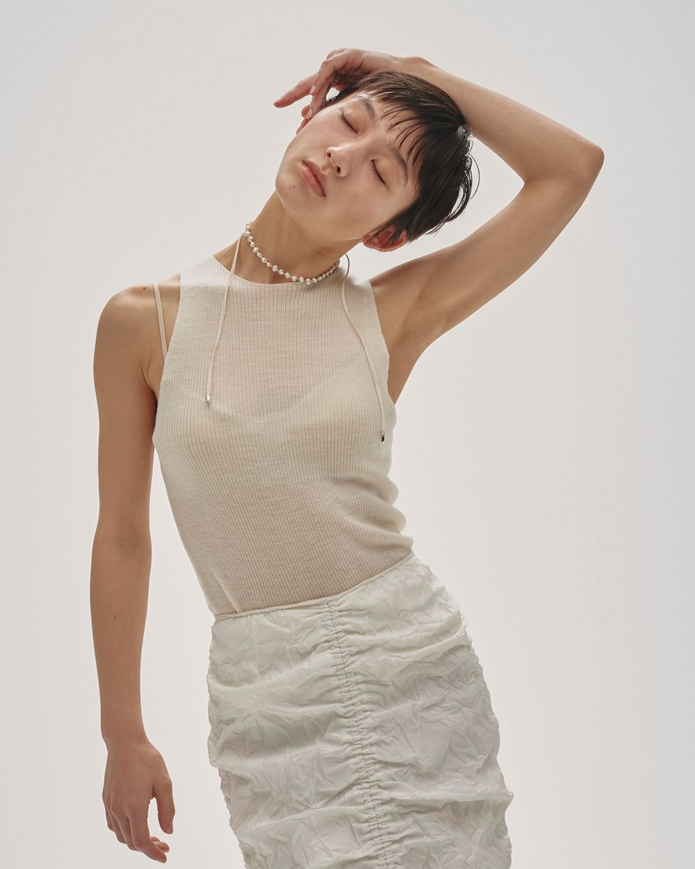 Merinowool 100% Tanktop Merinowool 100% Tanktop,メリノウール100%タンクトップ,12520517,タンクトップ,タンク,カットソー,ニットタンク,メリノウール,ウールタンク,todayful,トゥデイフル,lifes,ライフズ,25ss,吉田怜香