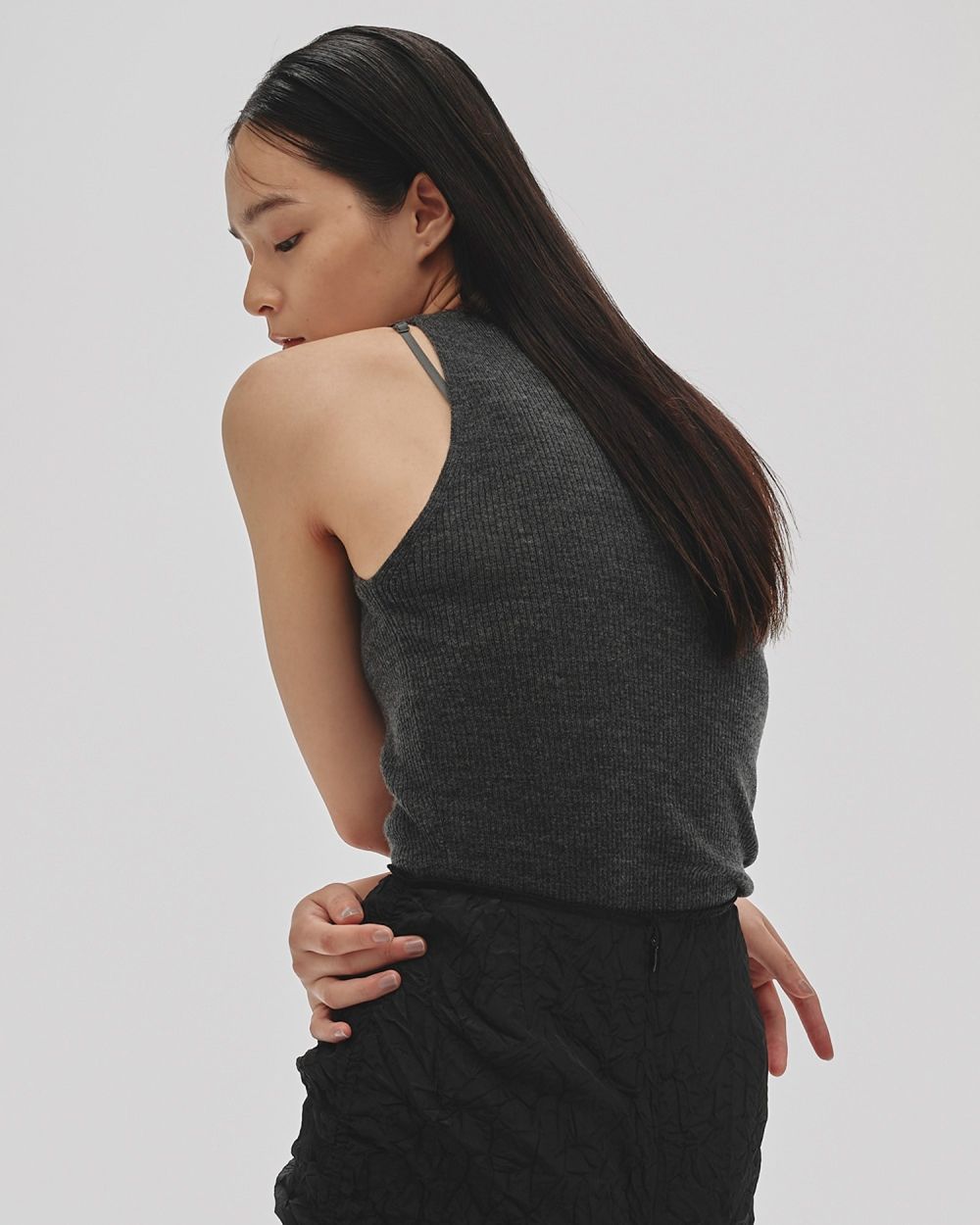 Merinowool 100% Tanktop Merinowool 100% Tanktop,メリノウール100%タンクトップ,12520517,タンクトップ,タンク,カットソー,ニットタンク,メリノウール,ウールタンク,todayful,トゥデイフル,lifes,ライフズ,25ss,吉田怜香