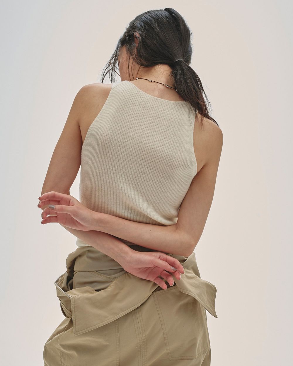 Merinowool 100% Tanktop Merinowool 100% Tanktop,メリノウール100%タンクトップ,12520517,タンクトップ,タンク,カットソー,ニットタンク,メリノウール,ウールタンク,todayful,トゥデイフル,lifes,ライフズ,25ss,吉田怜香