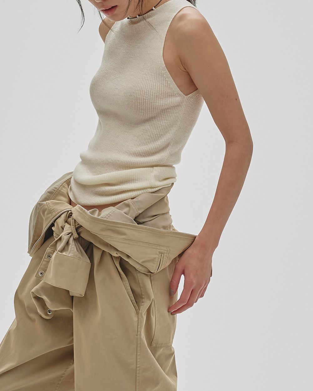 Merinowool 100% Tanktop Merinowool 100% Tanktop,メリノウール100%タンクトップ,12520517,タンクトップ,タンク,カットソー,ニットタンク,メリノウール,ウールタンク,todayful,トゥデイフル,lifes,ライフズ,25ss,吉田怜香