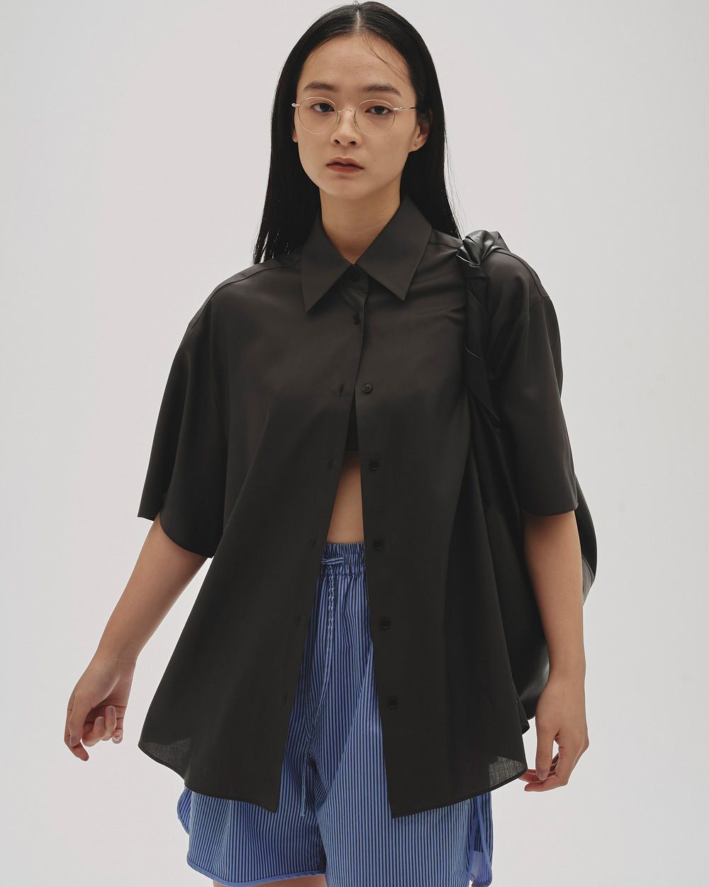 Silk100% Halfsleeve Shirts Silk100% Halfsleeve Shirts,シルク100%ハーフスリーブシャツ,12520413,シャツ,トップス,半袖シャツ,ハーフスリーブトップ,シルクシャツ,シルク100%,todayful,トゥデイフル,lifes,ライフズ,25aw,吉田怜香