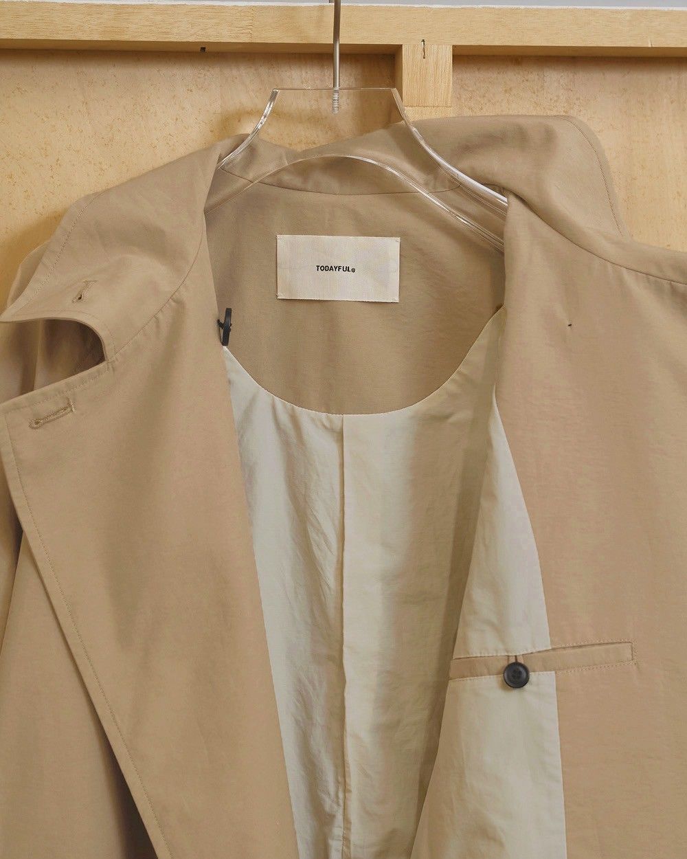Spring Short Trench Spring Short Trench,スプリングショートトレンチ,12610001,ジャケット,ショートトレンチ,トレンチ,スプリングトレンチ,アウター,todayful,トゥデイフル,lifes,吉田怜香,26ss