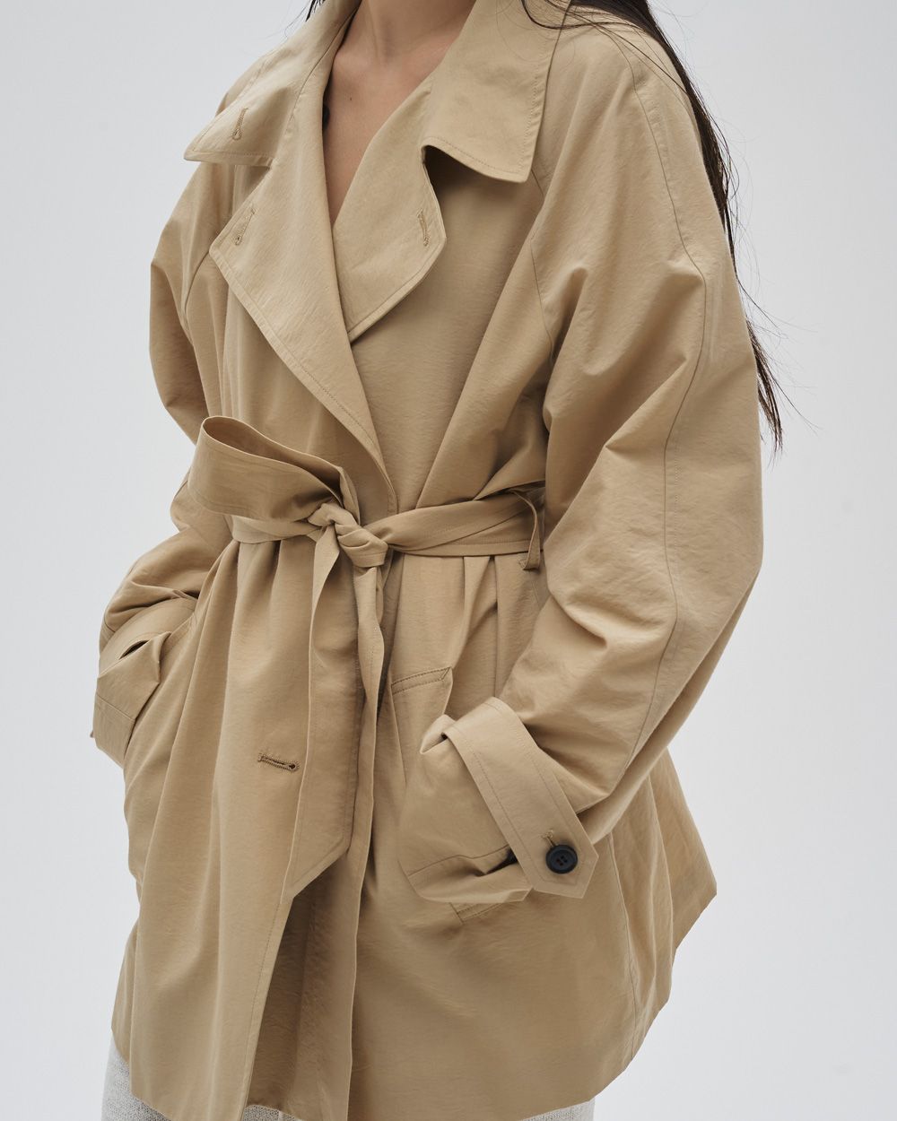 Spring Short Trench Spring Short Trench,スプリングショートトレンチ,12610001,ジャケット,ショートトレンチ,トレンチ,スプリングトレンチ,アウター,todayful,トゥデイフル,lifes,吉田怜香,26ss