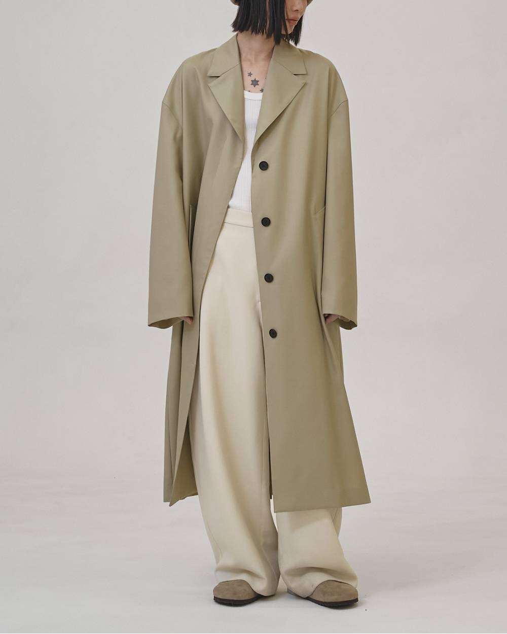 Wool100% Spring Coat Wool100% Spring Coat,ウール100%スプリングコート,12610003,コート,スプリングコート,ウールコート,ウール100%,アウター,todayful,トゥデイフル,lifes,吉田怜香,26ss