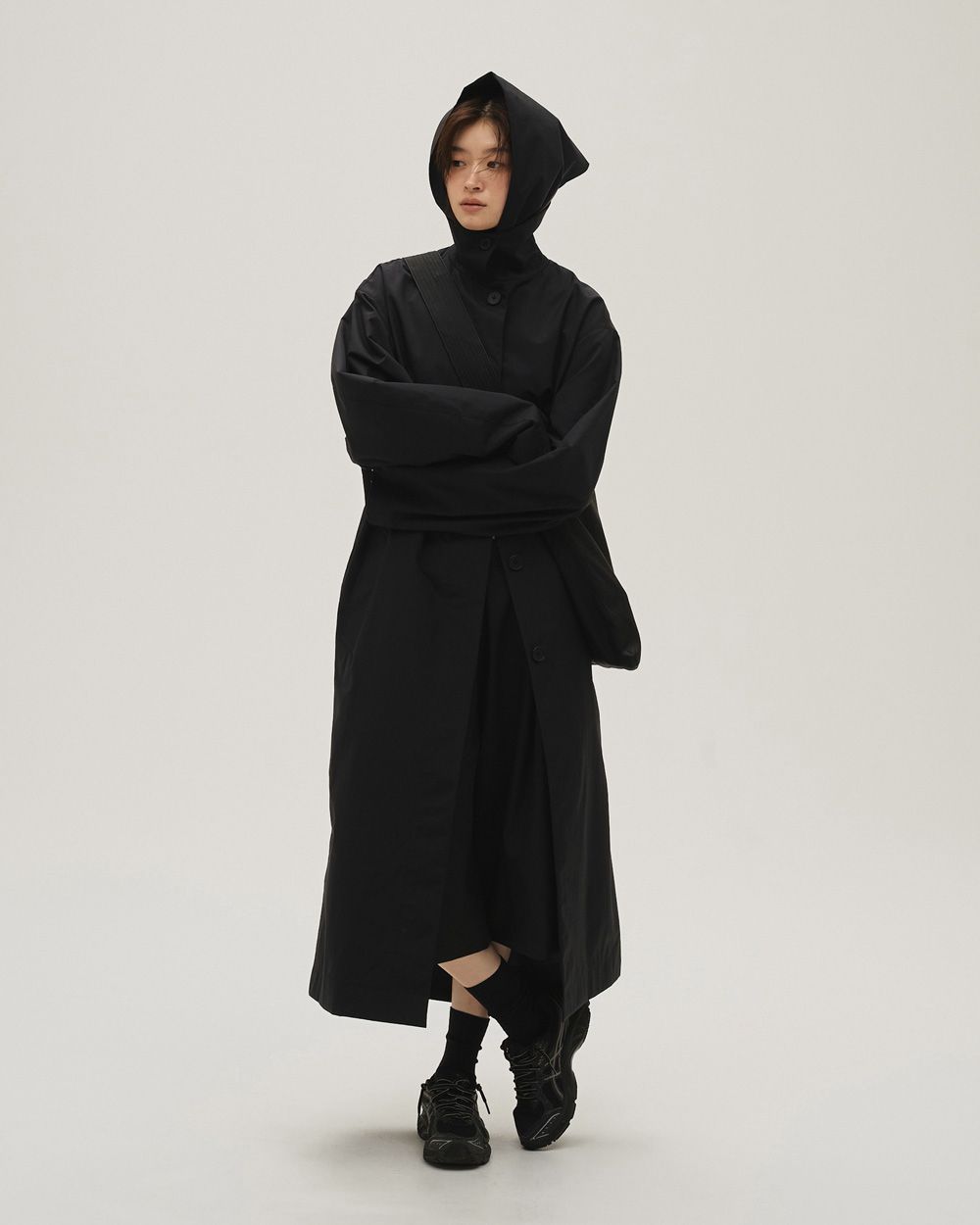 Soutiencollar Waterproof Coat Soutiencollar Waterproof Coat,ステンカラーウォータープルーフコート,12610004,ステンカラーコート,ウォータープルーフ,ウォータープルーフコート,レインコート,コート,アウター,スカーフ付きコート,todayful,トゥデイフル,lifes,吉田怜香,26ss