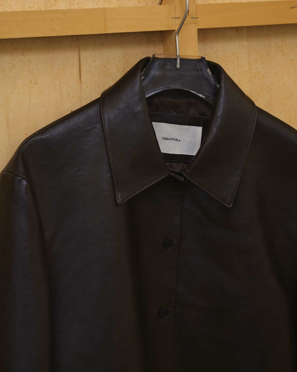 Leather Shirts Jacket Leather Shirts Jacket,レザーシャツジャケット,12610101,ジャケット,シャツジャケット,レザージャケット,アウター,todayful,トゥデイフル,lifes,吉田怜香,26ss