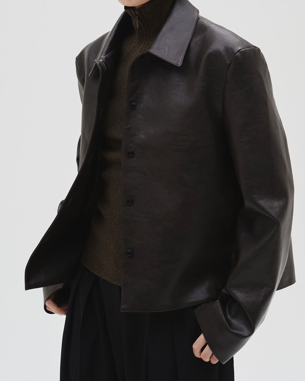 Leather Shirts Jacket Leather Shirts Jacket,レザーシャツジャケット,12610101,ジャケット,シャツジャケット,レザージャケット,アウター,todayful,トゥデイフル,lifes,吉田怜香,26ss