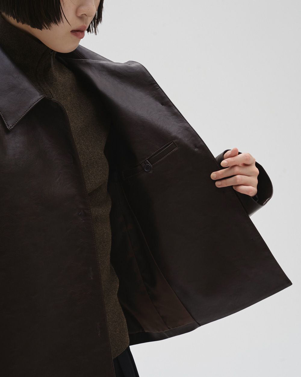 Leather Shirts Jacket Leather Shirts Jacket,レザーシャツジャケット,12610101,ジャケット,シャツジャケット,レザージャケット,アウター,todayful,トゥデイフル,lifes,吉田怜香,26ss