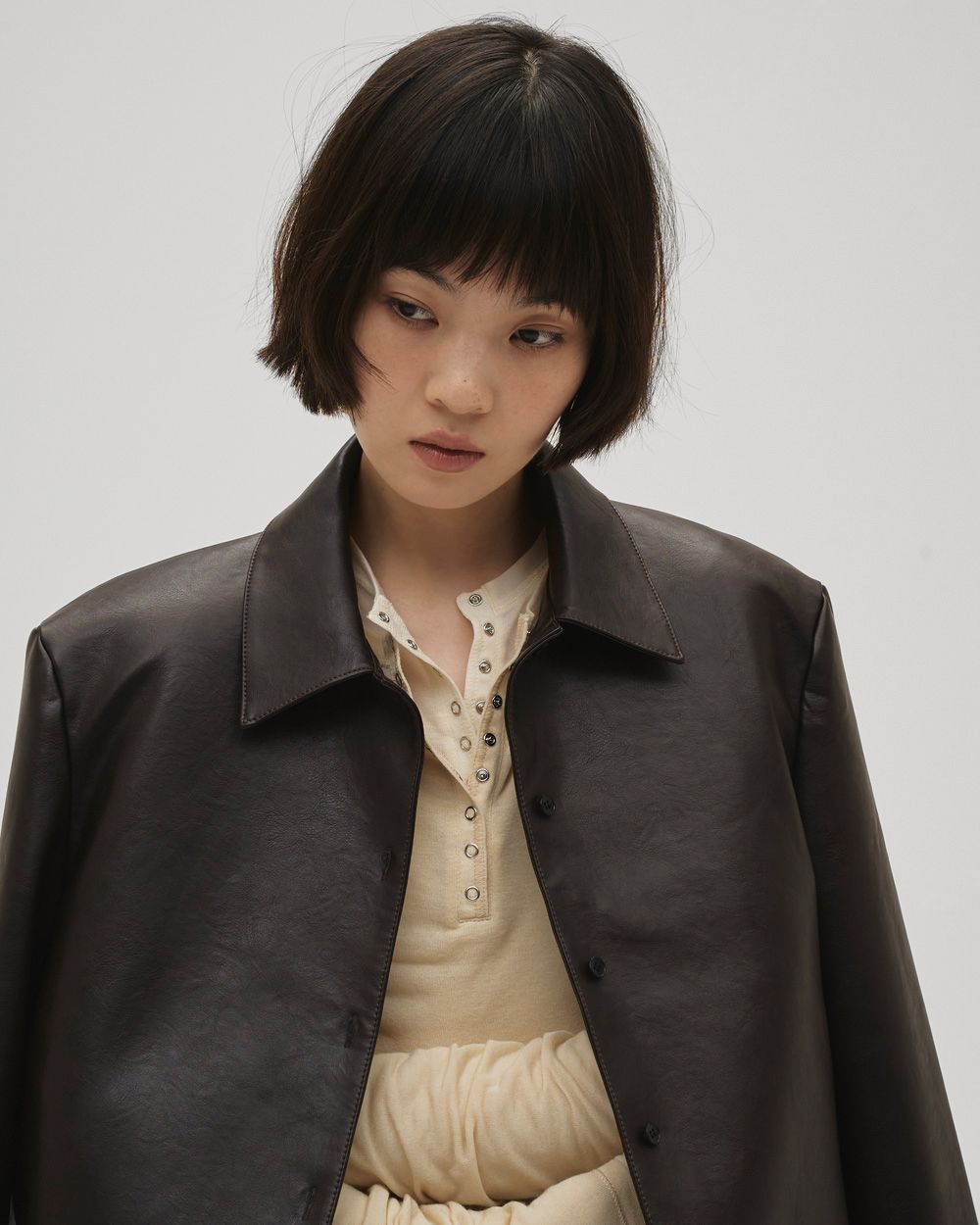 Leather Shirts Jacket Leather Shirts Jacket,レザーシャツジャケット,12610101,ジャケット,シャツジャケット,レザージャケット,アウター,todayful,トゥデイフル,lifes,吉田怜香,26ss