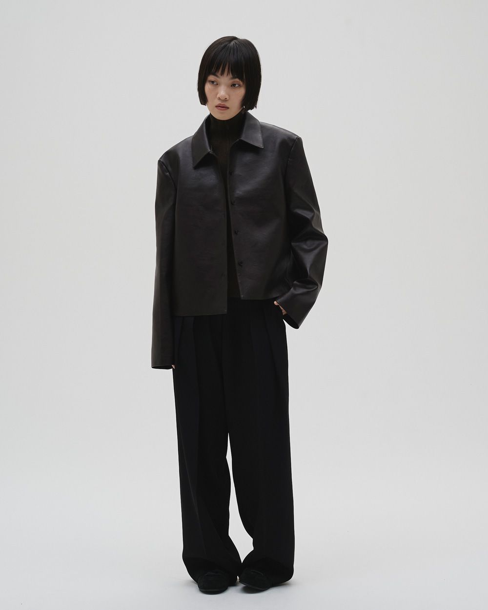 Leather Shirts Jacket Leather Shirts Jacket,レザーシャツジャケット,12610101,ジャケット,シャツジャケット,レザージャケット,アウター,todayful,トゥデイフル,lifes,吉田怜香,26ss