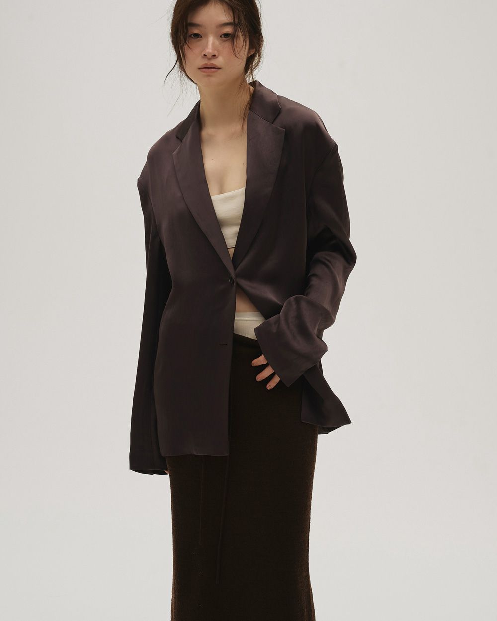 Satin Over Jacket Satin Over Jacket,サテンオーバージャケット,12610103,サテン,オーバージャケット,サテンジャケット,ジャケット,アウター,todayful,トゥデイフル,lifes,吉田怜香,26ss