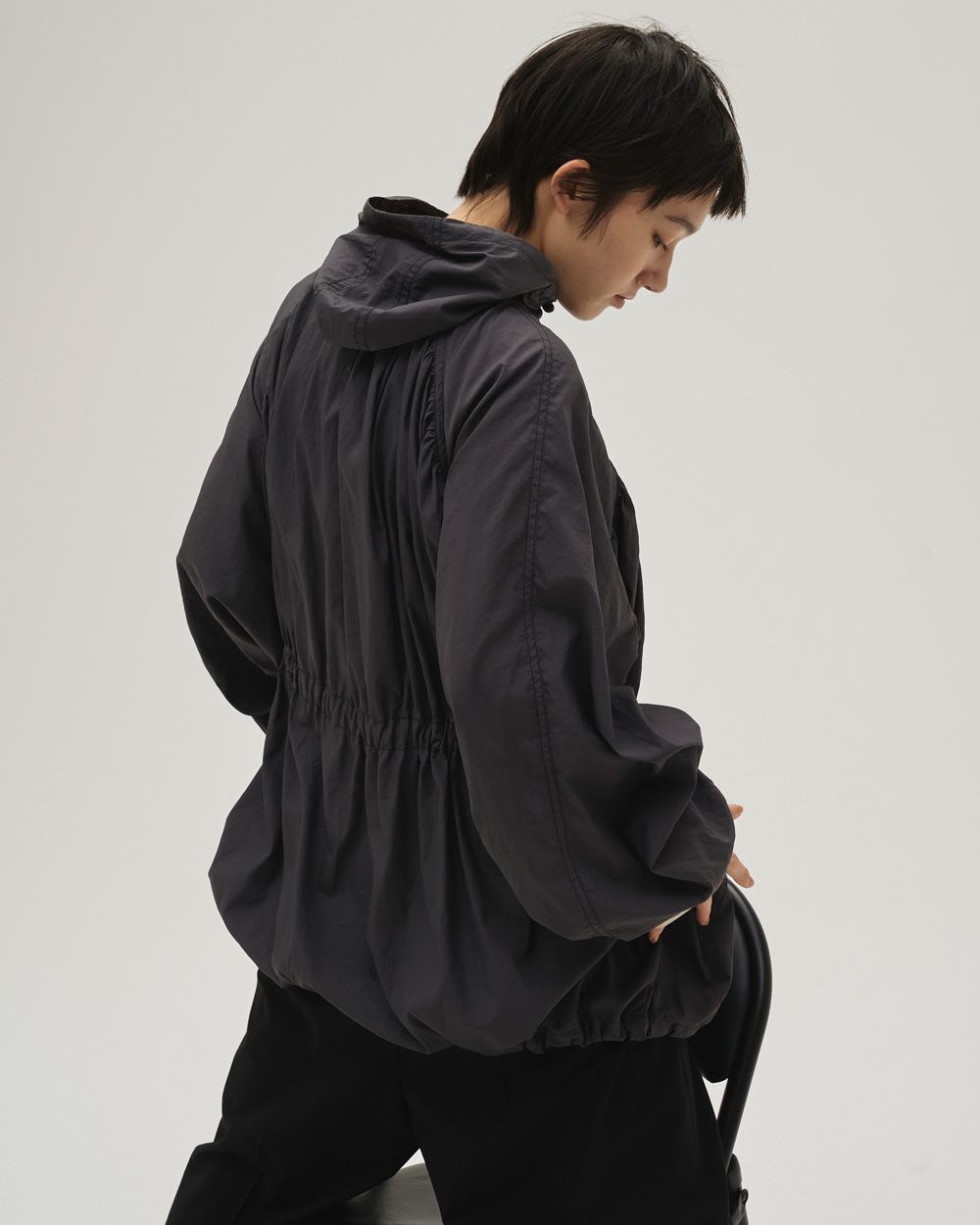 Nylon Gather Blouson Nylon Gather Blouson,ナイロンギャザーブルゾン,12610203,ブルゾン,ナイロンブルゾン,ギャザーブルゾン,ジャケット,todayful,トゥデイフル,lifes,吉田怜香,26ss