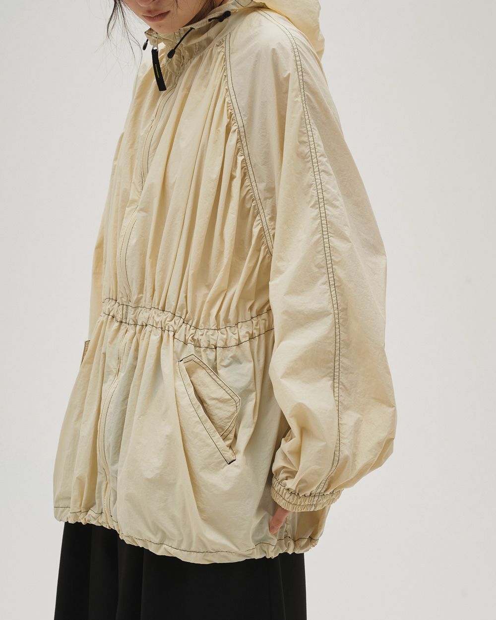 Nylon Gather Blouson Nylon Gather Blouson,ナイロンギャザーブルゾン,12610203,ブルゾン,ナイロンブルゾン,ギャザーブルゾン,ジャケット,todayful,トゥデイフル,lifes,吉田怜香,26ss