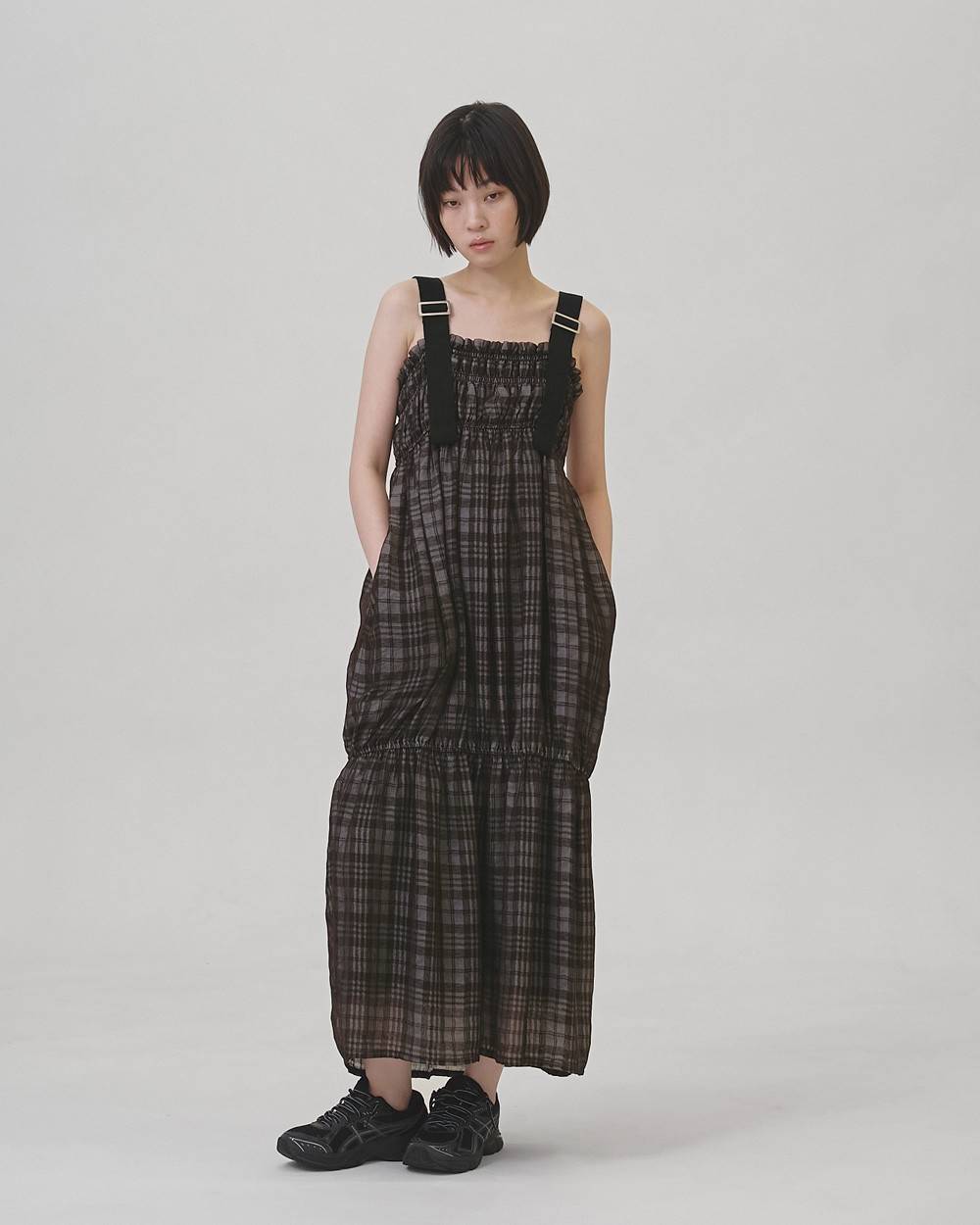 Check Jacquard Dress Check Jacquard Dress,チェックジャガードドレス,12610301,チェック,ジャガード,ドレス,チェックドレス,チェックワンピ,ワンピース,todayful,トゥデイフル,lifes,吉田怜香,26ss