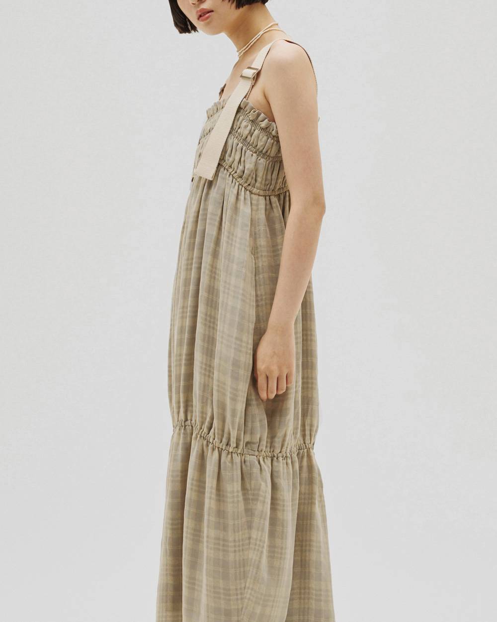 Check Jacquard Dress Check Jacquard Dress,チェックジャガードドレス,12610301,チェック,ジャガード,ドレス,チェックドレス,チェックワンピ,ワンピース,todayful,トゥデイフル,lifes,吉田怜香,26ss