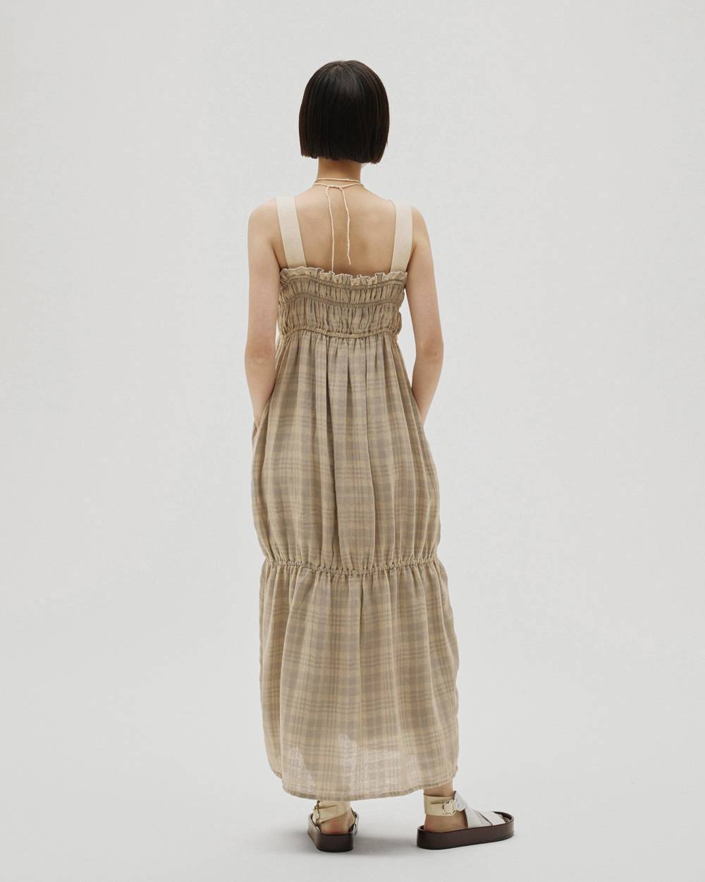 Check Jacquard Dress Check Jacquard Dress,チェックジャガードドレス,12610301,チェック,ジャガード,ドレス,チェックドレス,チェックワンピ,ワンピース,todayful,トゥデイフル,lifes,吉田怜香,26ss