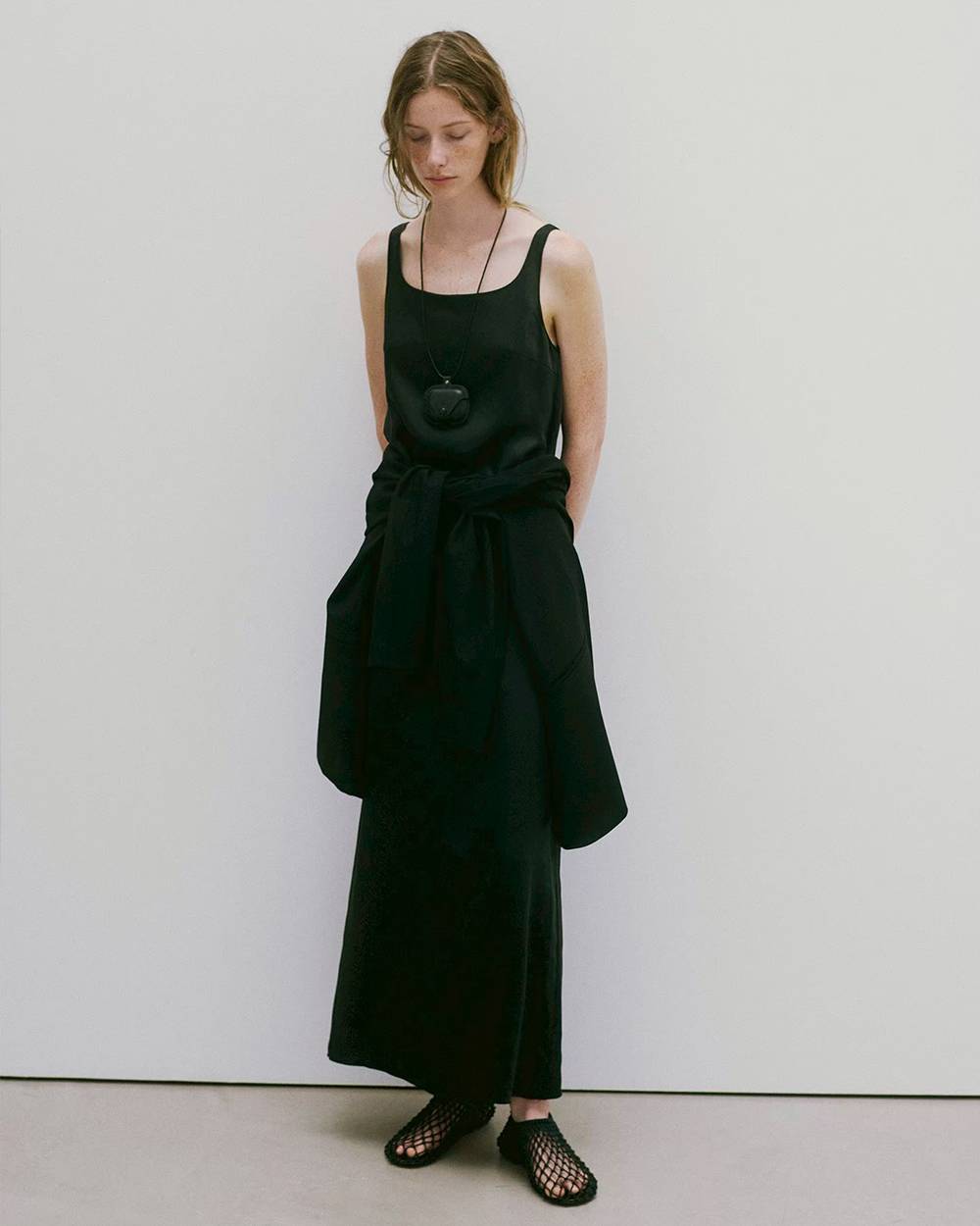 Squareneck Satin Dress Squareneck Satin Dress,スクエアネックサテンドレス,12610305,ドレス,サテン,スクエアネック,ノースリーブドレス,todayful,トゥデイフル,lifes,吉田怜香,26ss