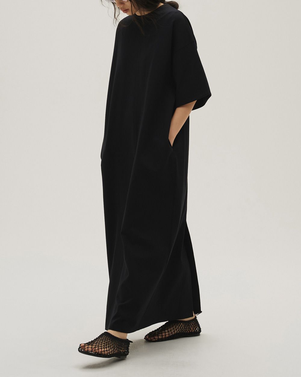 Halfsleeve Easy Dress Halfsleeve Easy Dress,ハーフスリーブイージードレス,12610310,ドレス,ワンピース,イージードレス,ペハーフスリーブドレス,マキシドレス,todayful,トゥデイフル,lifes,吉田怜香,26ss