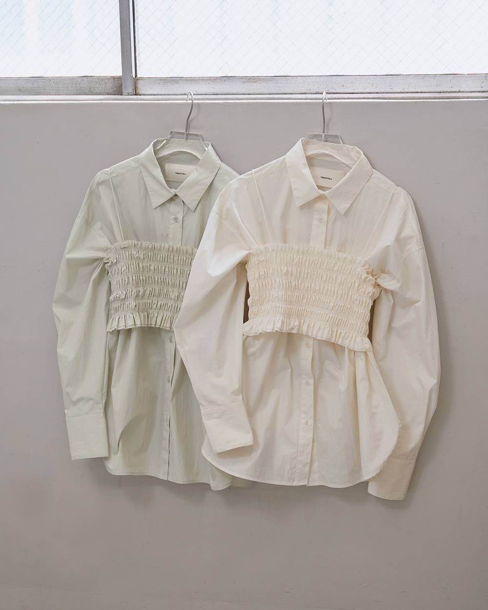 Shirring Bustier Layered Shirts Shirring Bustier Layered Shirts,シャーリングビスチェレイヤードシャツ,12610403,シャーリング,ビステェ,レイヤードシャツ,シャーリングシャツ,シャツ,todayful,トゥデイフル,lifes,吉田怜香,26ss