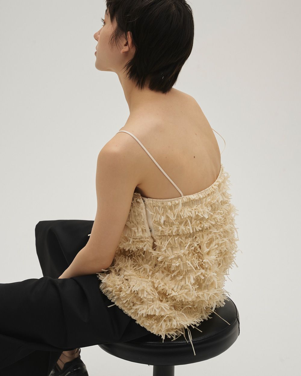 Tapeyarn Jacquard Camisole Tapeyarn Jacquard Camisole,テープヤーンジャガードキャミソール,12610405,テープヤーン,ジャガードキャミソール,キャミソール,トップス,todayful,トゥデイフル,lifes,吉田怜香,26ss