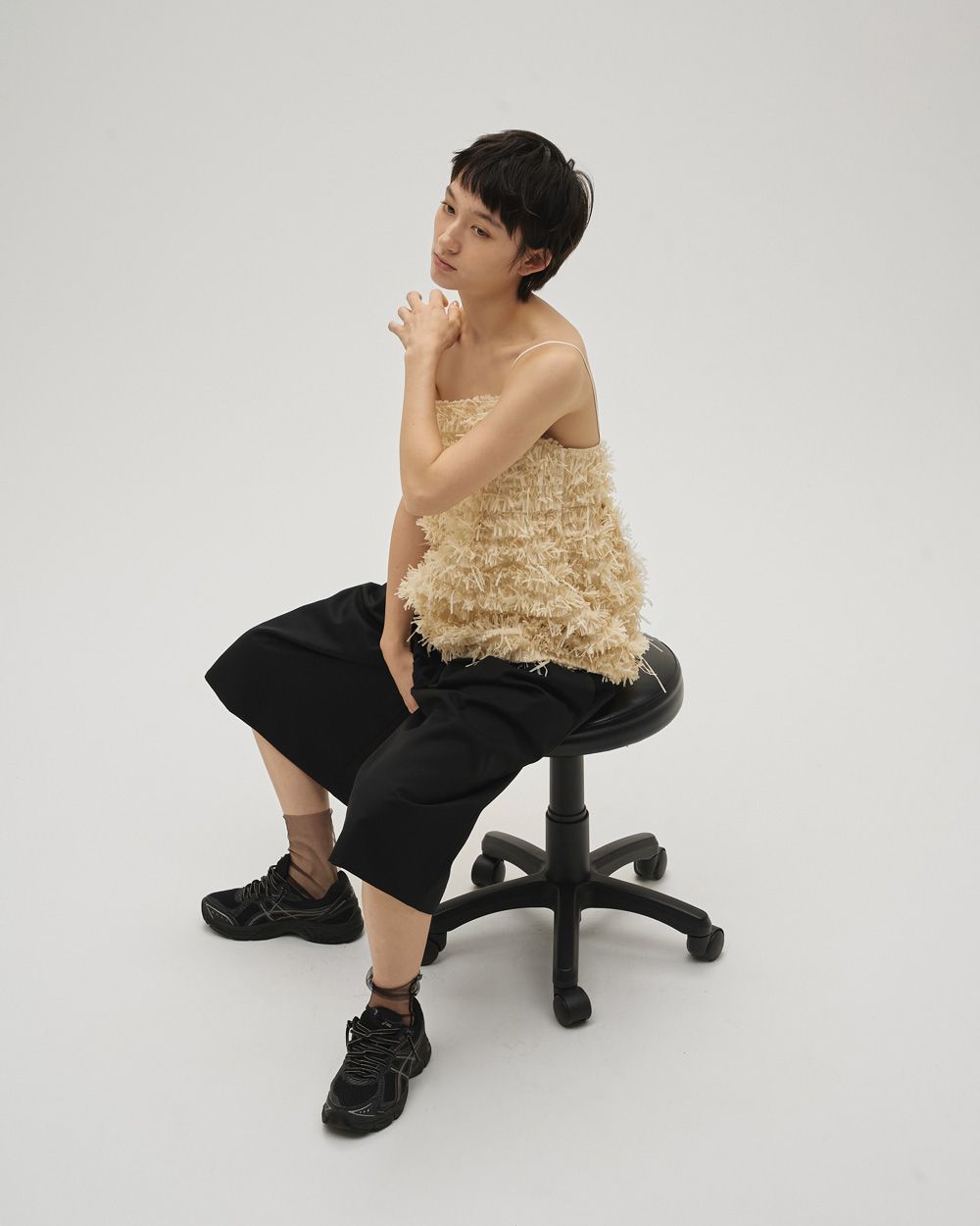 Tapeyarn Jacquard Camisole Tapeyarn Jacquard Camisole,テープヤーンジャガードキャミソール,12610405,テープヤーン,ジャガードキャミソール,キャミソール,トップス,todayful,トゥデイフル,lifes,吉田怜香,26ss