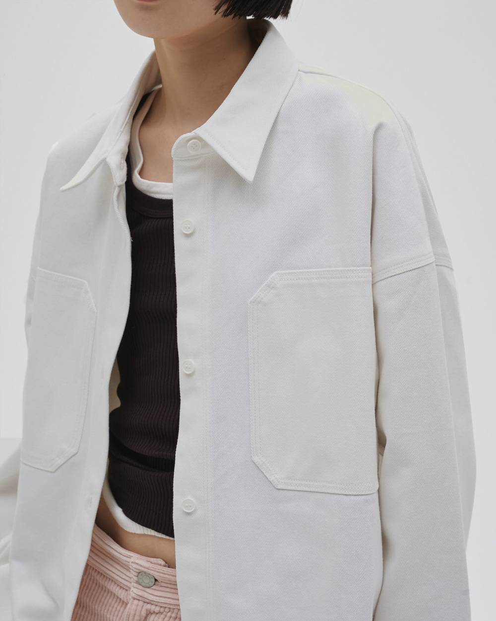 Cottontwill Over Shirts Cottontwill Over Shirts,コットンオーバーシャツ,12610411,シャツ,コットンシャツ,オーバーシャツ,ポケットシャツ,todayful,トゥデイフル,lifes,ライフズ,26ss,吉田怜香