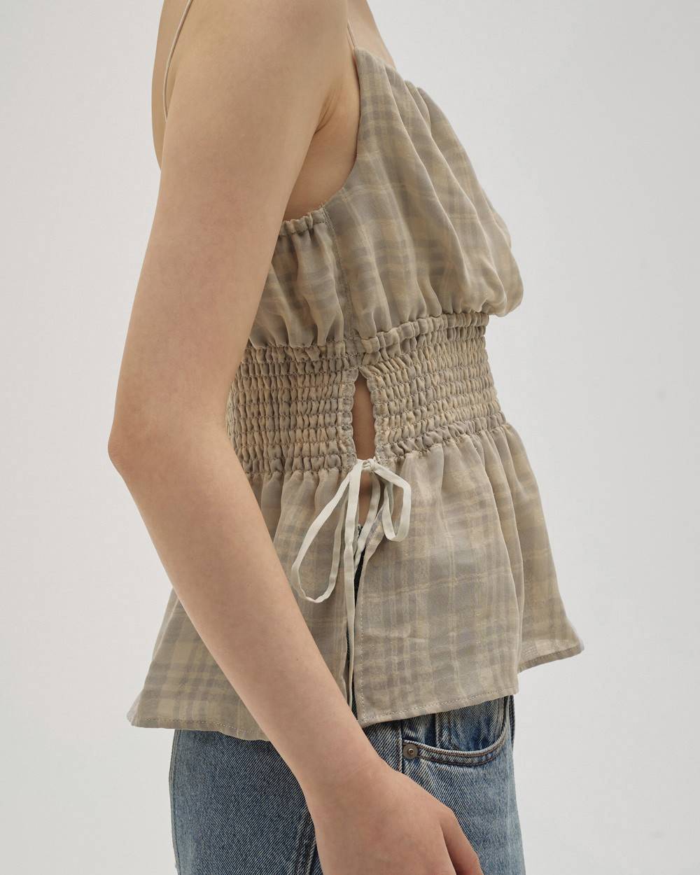 Check Jacquard Camisole Check Jacquard Camisole,チェックジャガードキャミソール,12610412,チェック,ジャガード,キャミソール,トップス,セットアップ,todayful,トゥデイフル,lifes,吉田怜香,26ss