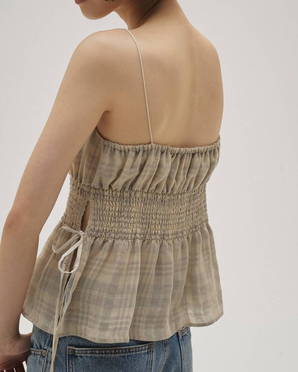 Check Jacquard Camisole Check Jacquard Camisole,チェックジャガードキャミソール,12610412,チェック,ジャガード,キャミソール,トップス,セットアップ,todayful,トゥデイフル,lifes,吉田怜香,26ss