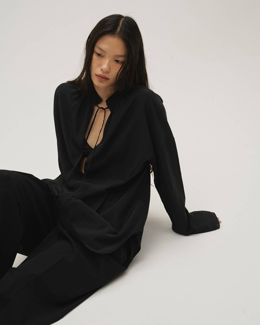 Skipper Silky Shirts Skipper Silky Shirts,スキッパーシルキーシャツ,12610413,シャツ,スキッパーシャツ,チュニック,トップス,todayful,トゥデイフル,lifes,吉田怜香,26ss