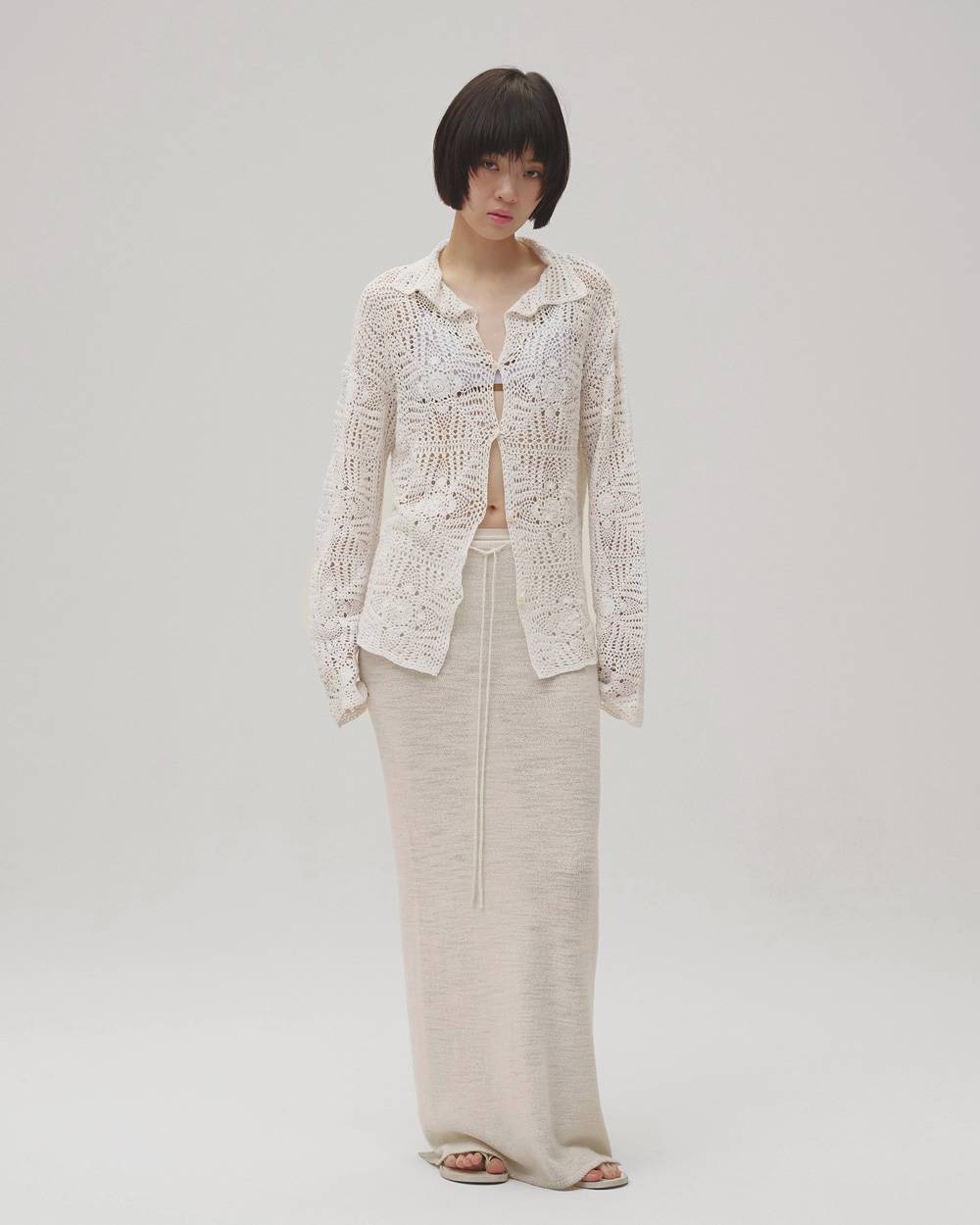 Crochet Lace Shirts Crochet Lace Shirts,クロシェットレースシャツ,12610420,クロシェットシャツ,レースシャツ,シャツ,トップス,ニット編み,todayful,トゥデイフル,lifes,吉田怜香,26ss
