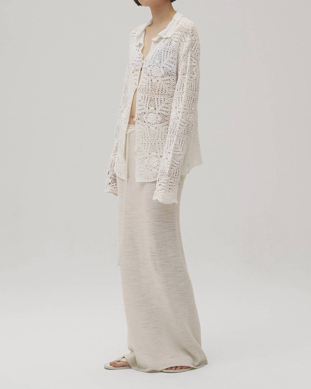 Crochet Lace Shirts Crochet Lace Shirts,クロシェットレースシャツ,12610420,クロシェットシャツ,レースシャツ,シャツ,トップス,ニット編み,todayful,トゥデイフル,lifes,吉田怜香,26ss