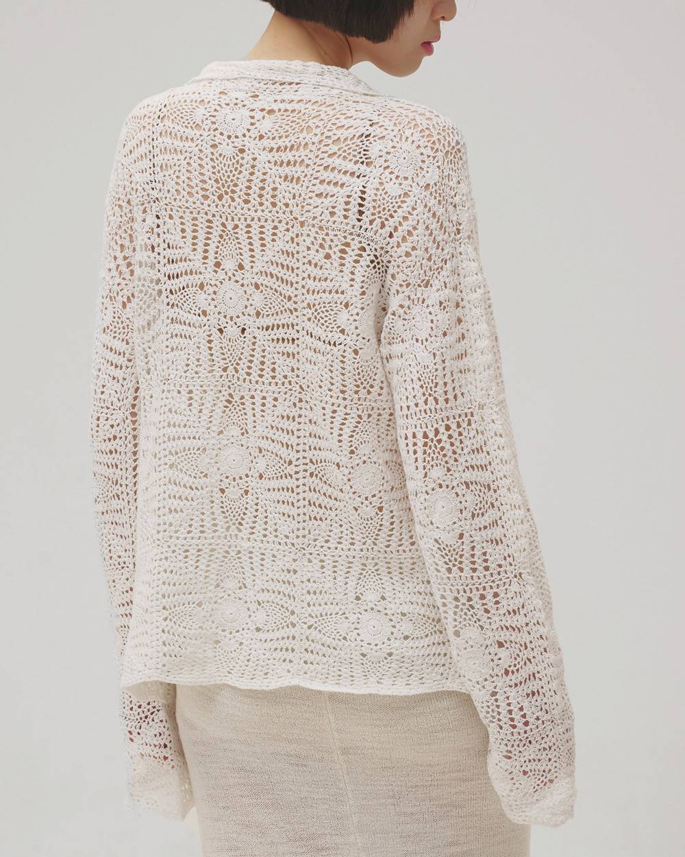 Crochet Lace Shirts Crochet Lace Shirts,クロシェットレースシャツ,12610420,クロシェットシャツ,レースシャツ,シャツ,トップス,ニット編み,todayful,トゥデイフル,lifes,吉田怜香,26ss