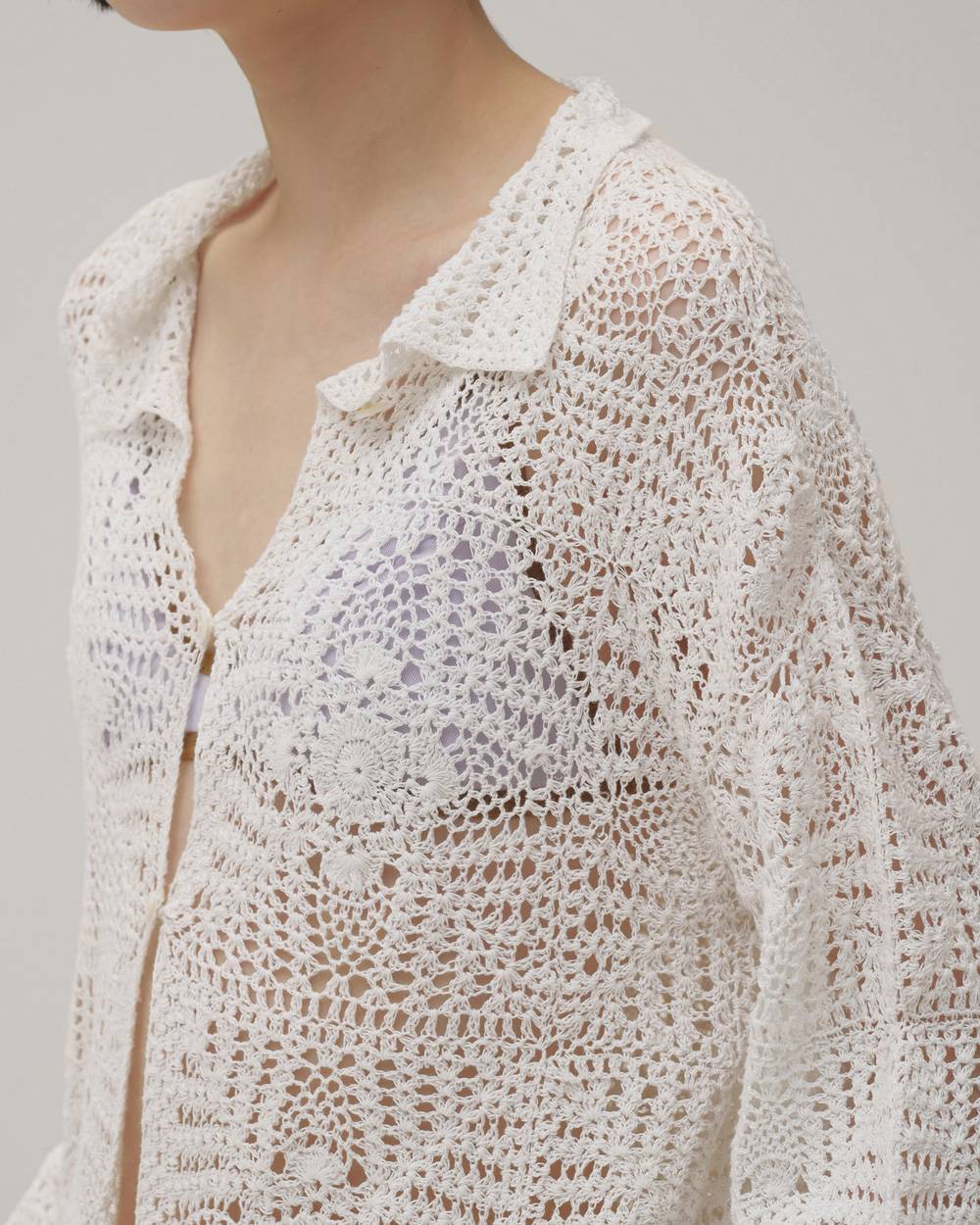 Crochet Lace Shirts Crochet Lace Shirts,クロシェットレースシャツ,12610420,クロシェットシャツ,レースシャツ,シャツ,トップス,ニット編み,todayful,トゥデイフル,lifes,吉田怜香,26ss