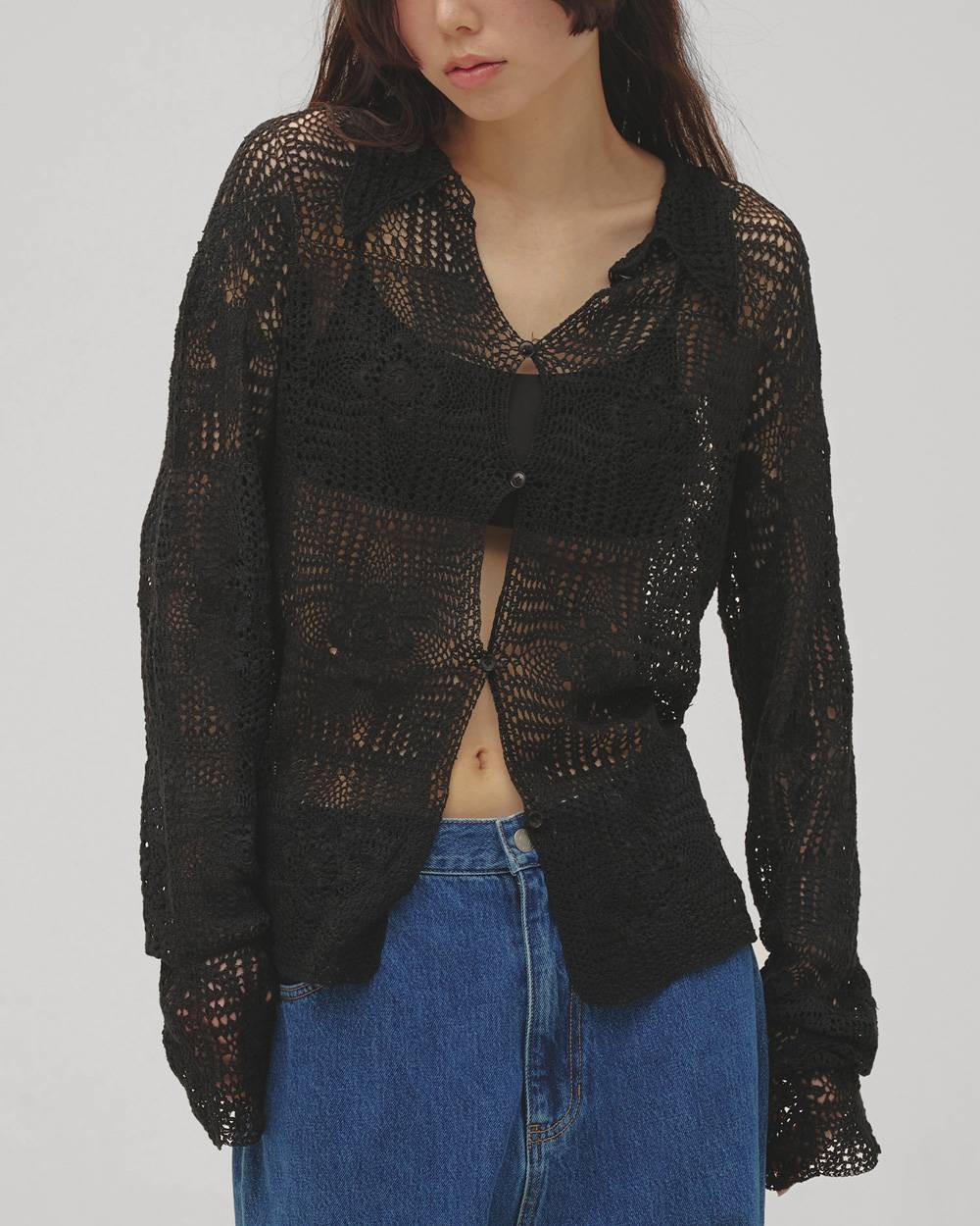 Crochet Lace Shirts Crochet Lace Shirts,クロシェットレースシャツ,12610420,クロシェットシャツ,レースシャツ,シャツ,トップス,ニット編み,todayful,トゥデイフル,lifes,吉田怜香,26ss