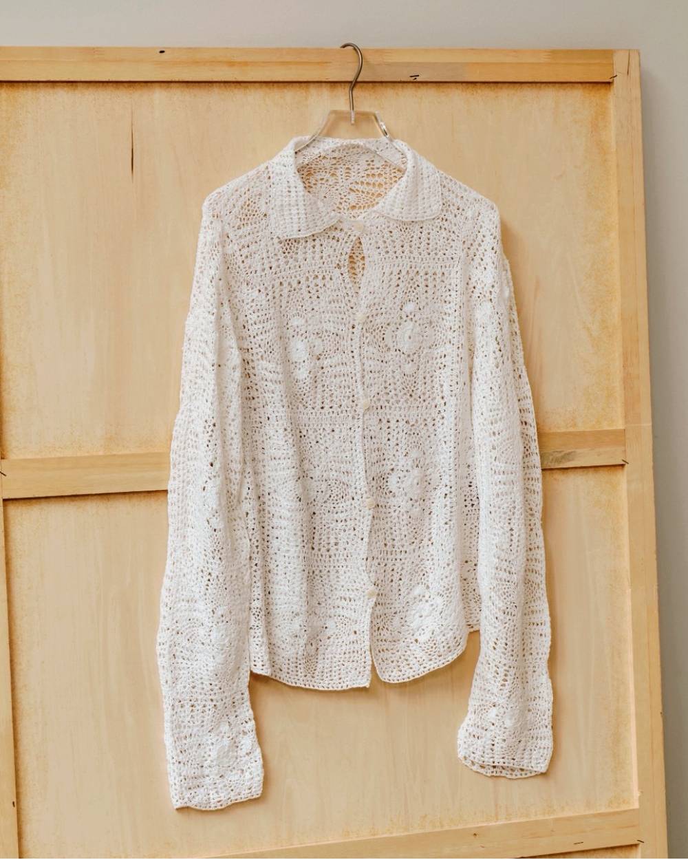 Crochet Lace Shirts Crochet Lace Shirts,クロシェットレースシャツ,12610420,クロシェットシャツ,レースシャツ,シャツ,トップス,ニット編み,todayful,トゥデイフル,lifes,吉田怜香,26ss