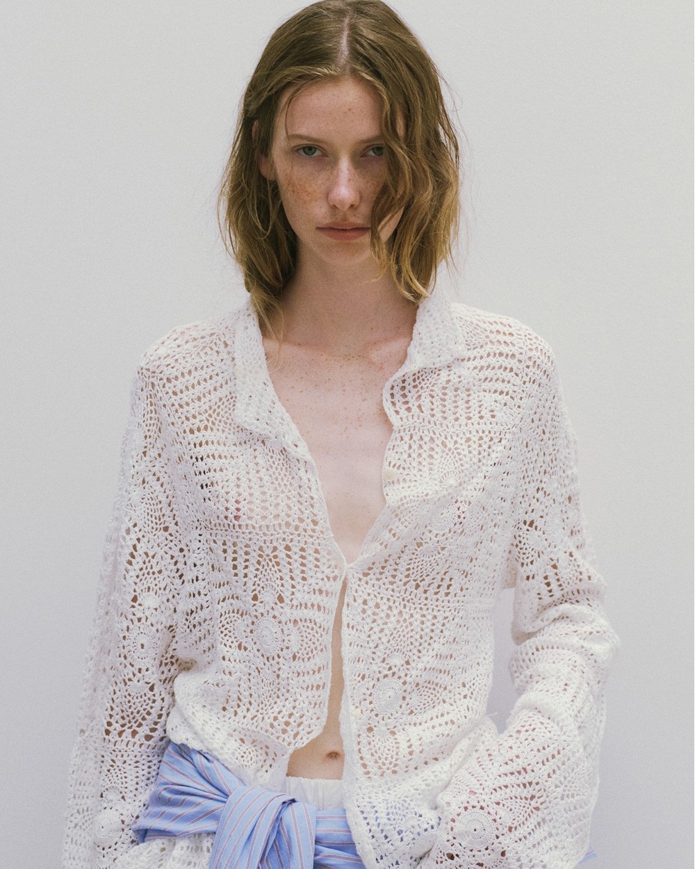 Crochet Lace Shirts Crochet Lace Shirts,クロシェットレースシャツ,12610420,クロシェットシャツ,レースシャツ,シャツ,トップス,ニット編み,todayful,トゥデイフル,lifes,吉田怜香,26ss