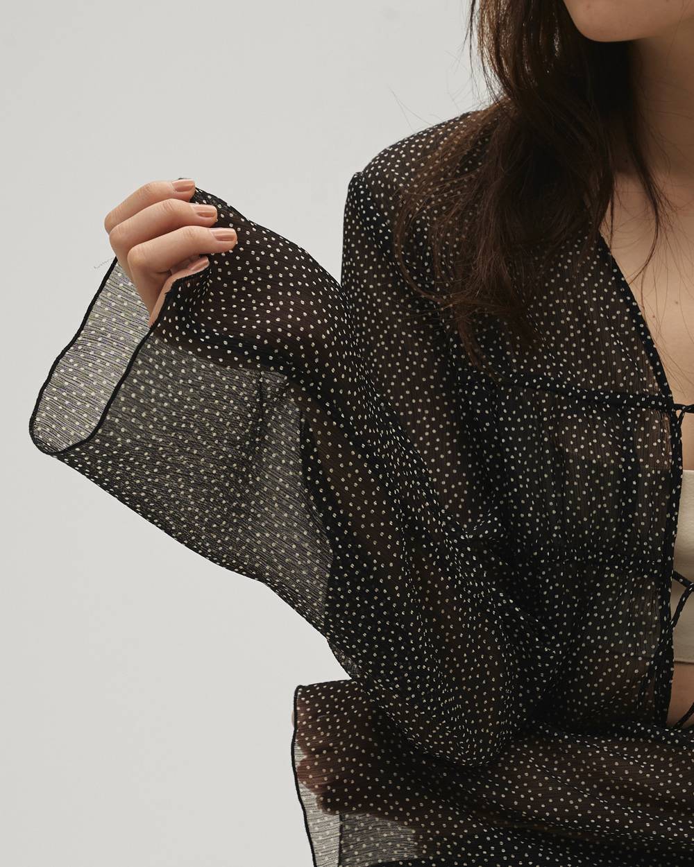 Shirring Dot Cardigan Shirring Dot Cardigan,シャーリングドットカーディガン,12610422,シャーリング,カーディガン,ドット,トップス,ブラウス,todayful,トゥデイフル,lifes,吉田怜香,26ss