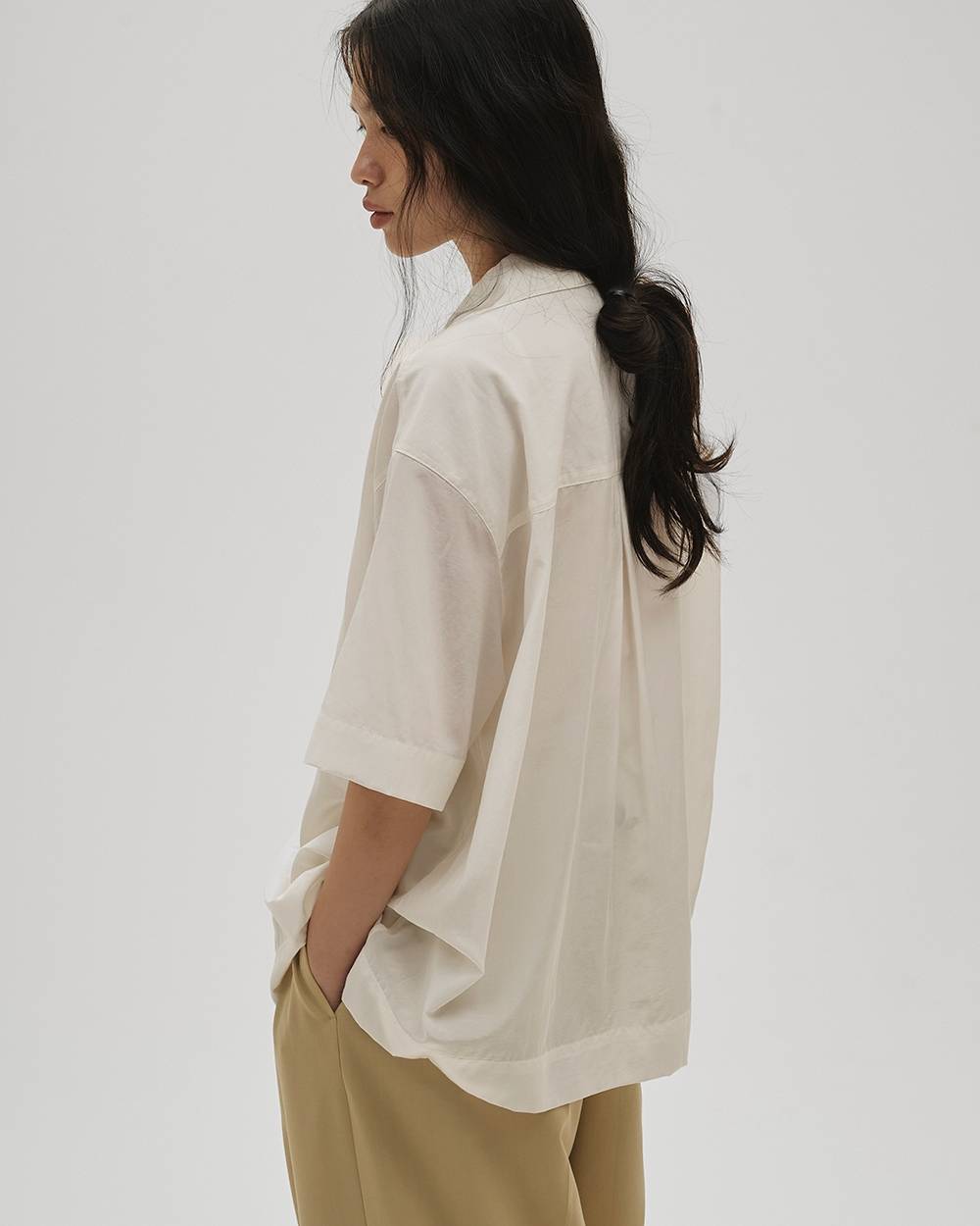 Silky Halfsleeve Shirts Silky Halfsleeve Shirts,シルキーハーフスリーブシャツ,12610426,ハーフスリーブシャツ,シルキー,トップス,シャツ,オープンカラー,todayful,トゥデイフル,lifes,吉田怜香,26ss