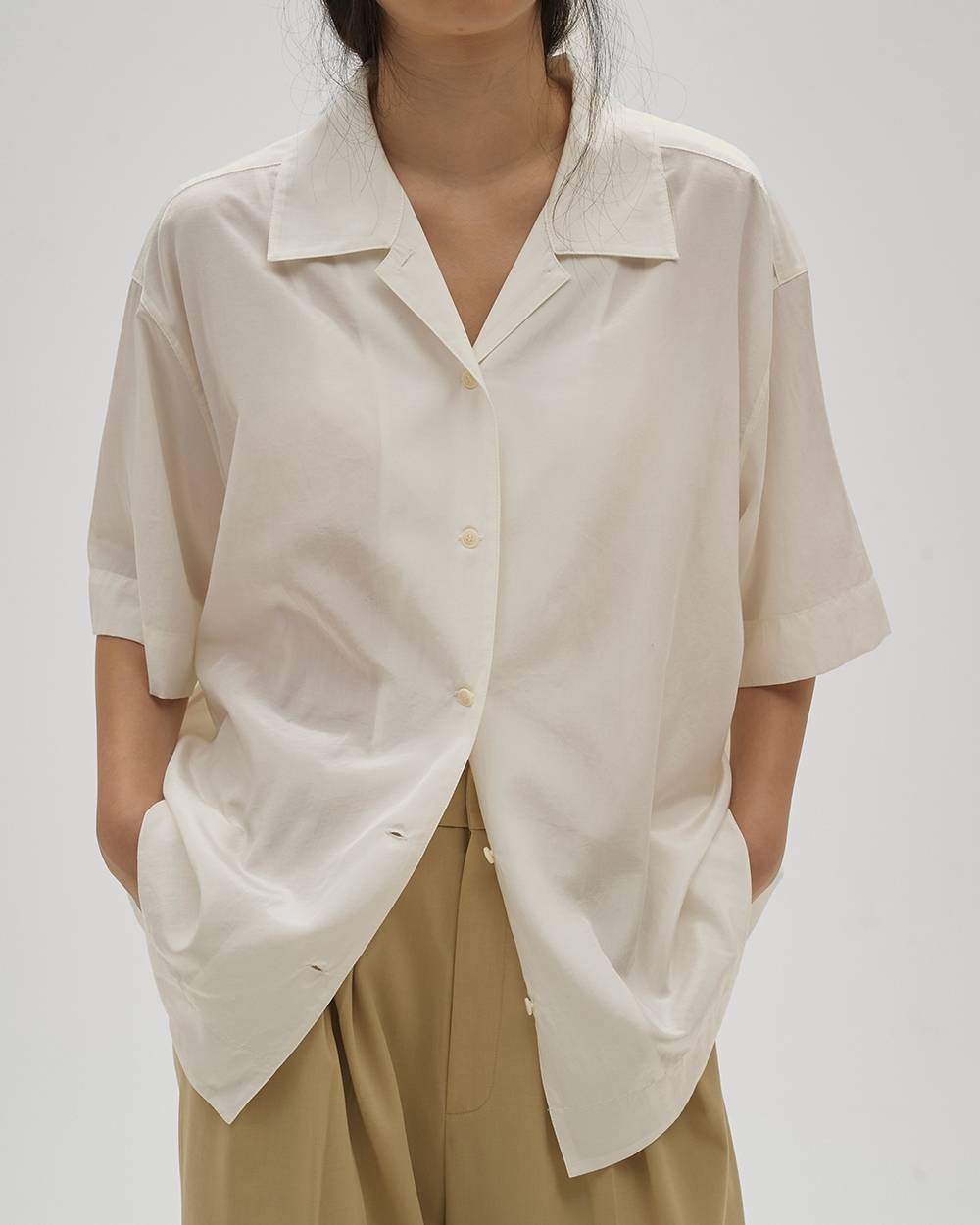 Silky Halfsleeve Shirts Silky Halfsleeve Shirts,シルキーハーフスリーブシャツ,12610426,ハーフスリーブシャツ,シルキー,トップス,シャツ,オープンカラー,todayful,トゥデイフル,lifes,吉田怜香,26ss