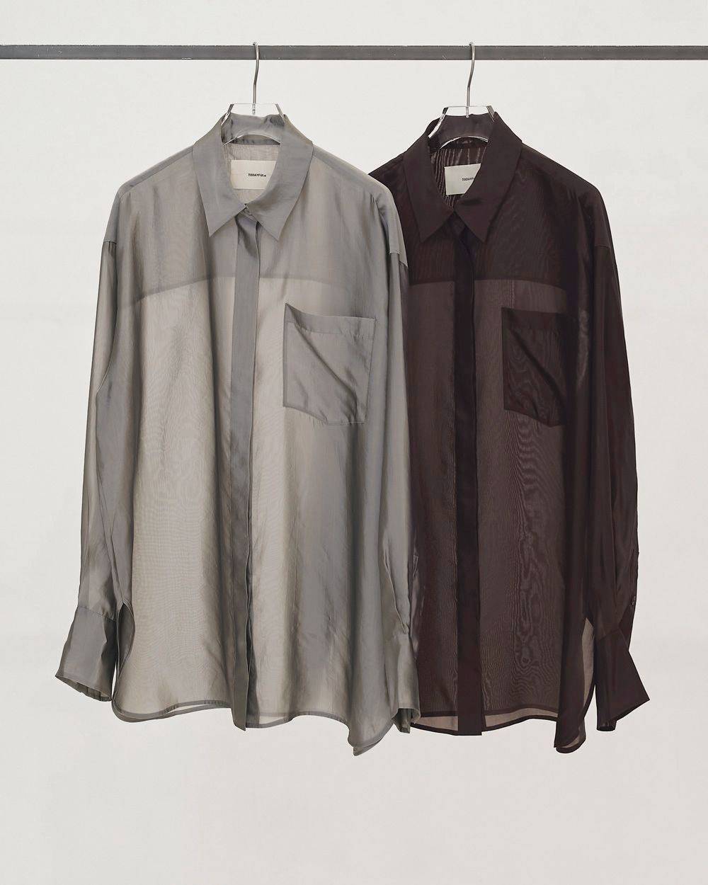 Chambray Silky Shirts Chambray Silky Shirts,シャンブレーシルキーシャツ,12610427,シャツ,シアーシャツ,シャツ,ブラウス,シルク, シルキーシャツ,シャンブレーシャツ,todayful,トゥデイフル,lifes,吉田怜香,26ss