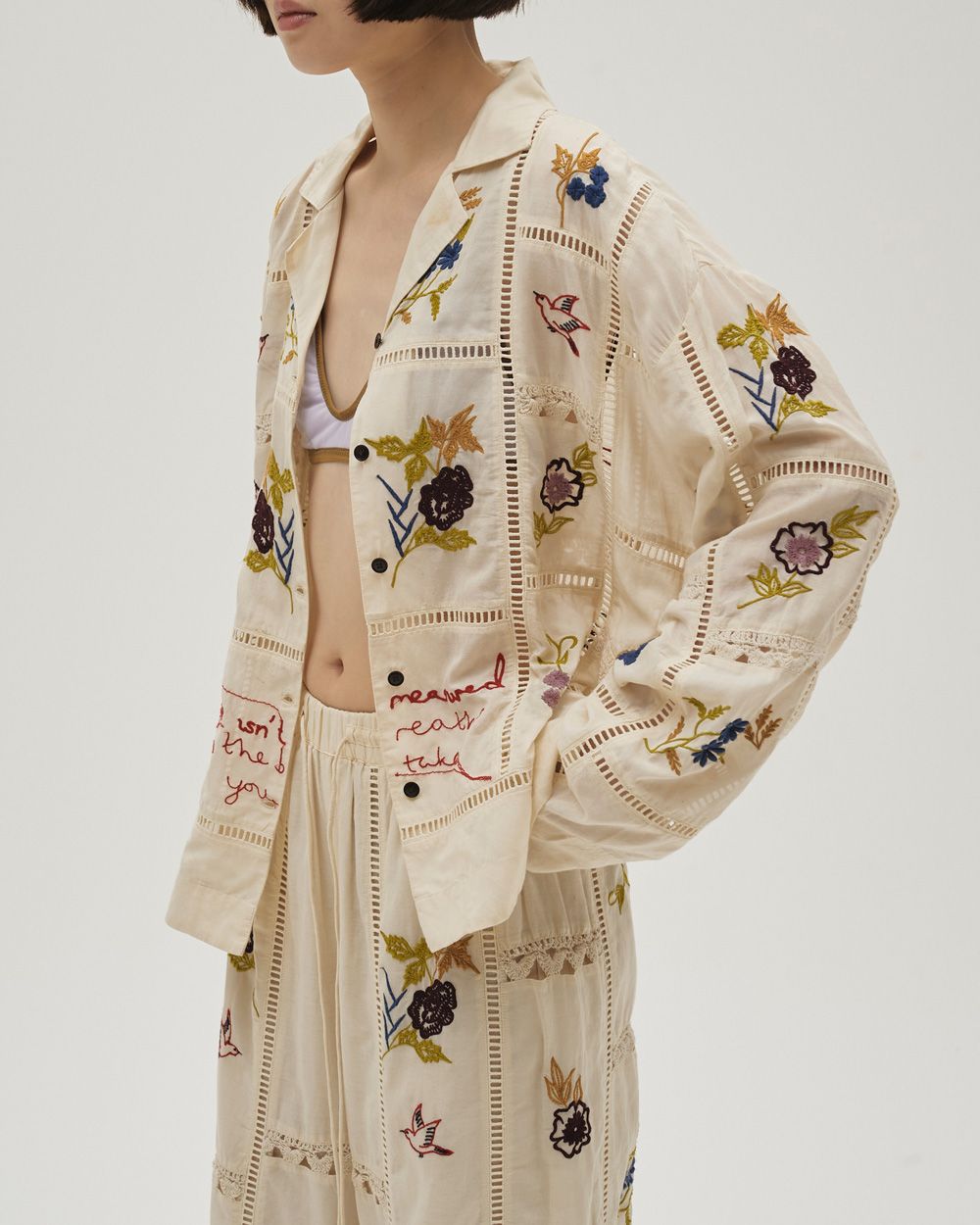 Embroidery Patchwork Shirts Embroidery Patchwork Shirts,エンブロイダリーパッチワークシャツ,12610428,エンブロイダリーシャツ,パッチワークシャツ,シャツ,セットアップ,刺繍シャツ,トップス,todayful,トゥデイフル,lifes,吉田怜香,26ss