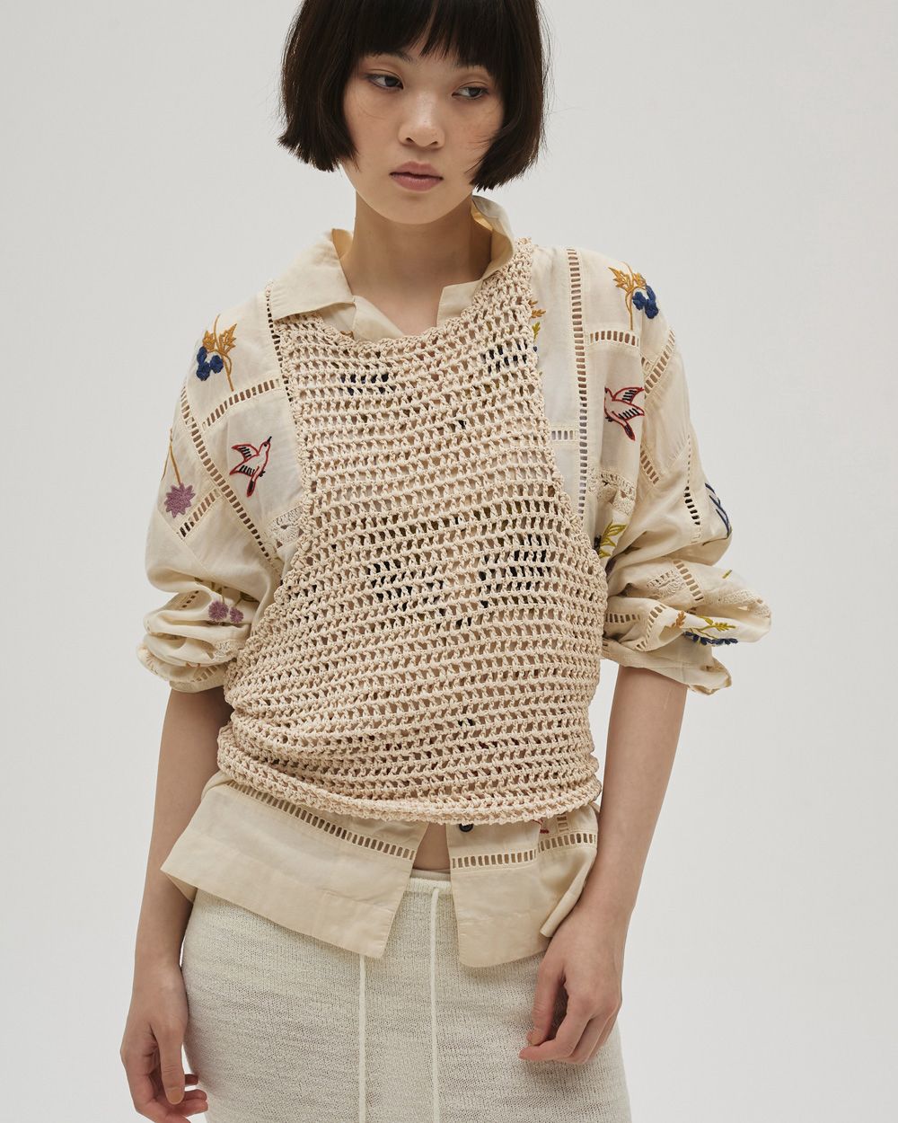 Embroidery Patchwork Shirts Embroidery Patchwork Shirts,エンブロイダリーパッチワークシャツ,12610428,エンブロイダリーシャツ,パッチワークシャツ,シャツ,セットアップ,刺繍シャツ,トップス,todayful,トゥデイフル,lifes,吉田怜香,26ss