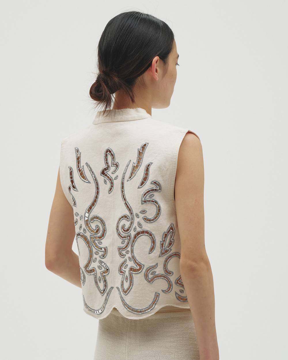 Cut Lace Twill Vest Cut Lace Twill Vest,カットレースツイルベスト,12610430,レースベスト,ベスト,トップ,ノースリーブ,セットアップ,todayful,トゥデイフル,lifes,吉田怜香,26aw