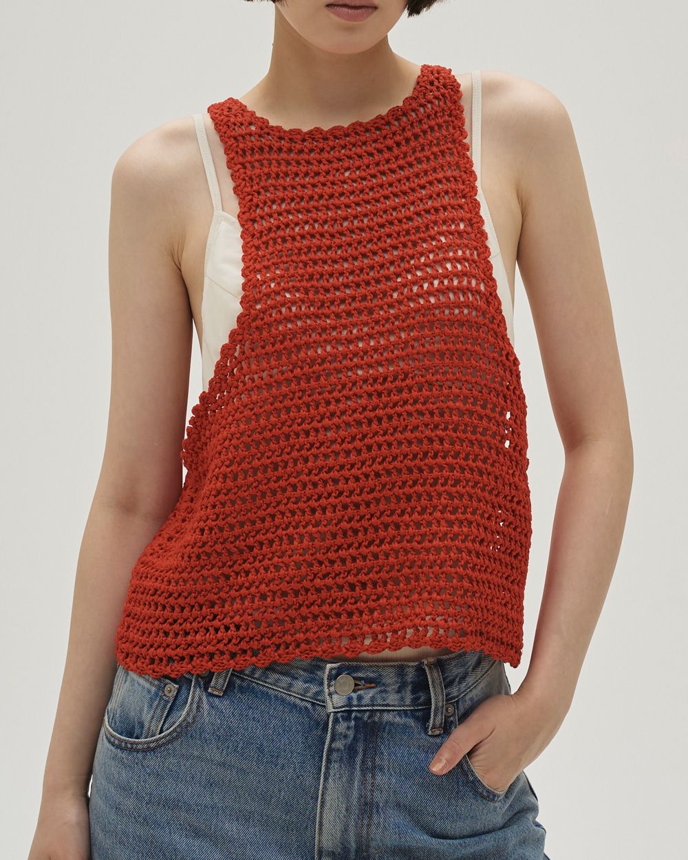 Scallop Knit Tanktop Scallop Knit Tanktop,スカロップニットタンクトップ,12610505,スカロップタンクトップ,ニットタンクトップ,タンクトップ,トップス,todayful,トゥデイフル,lifes,吉田怜香,26ss