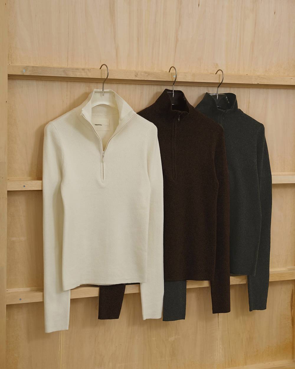 Halfzip Rib Knit Halfzip Rib Knit,ハーフジップリブニット,12610506,ジップニット,リブニット,ニットトップス,ハーフジップトップ,プルオーバー,todayful,トゥデイフル,lifes,吉田怜香,26ss