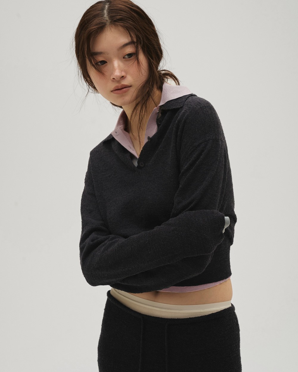 Layered  Polo Knit Layered  Polo Knit,レイヤードポロニット,12610508,レイヤードトップ,レイヤードニット,ニットトップス,ポロニット,todayful,トゥデイフル,lifes,吉田怜香,26ss