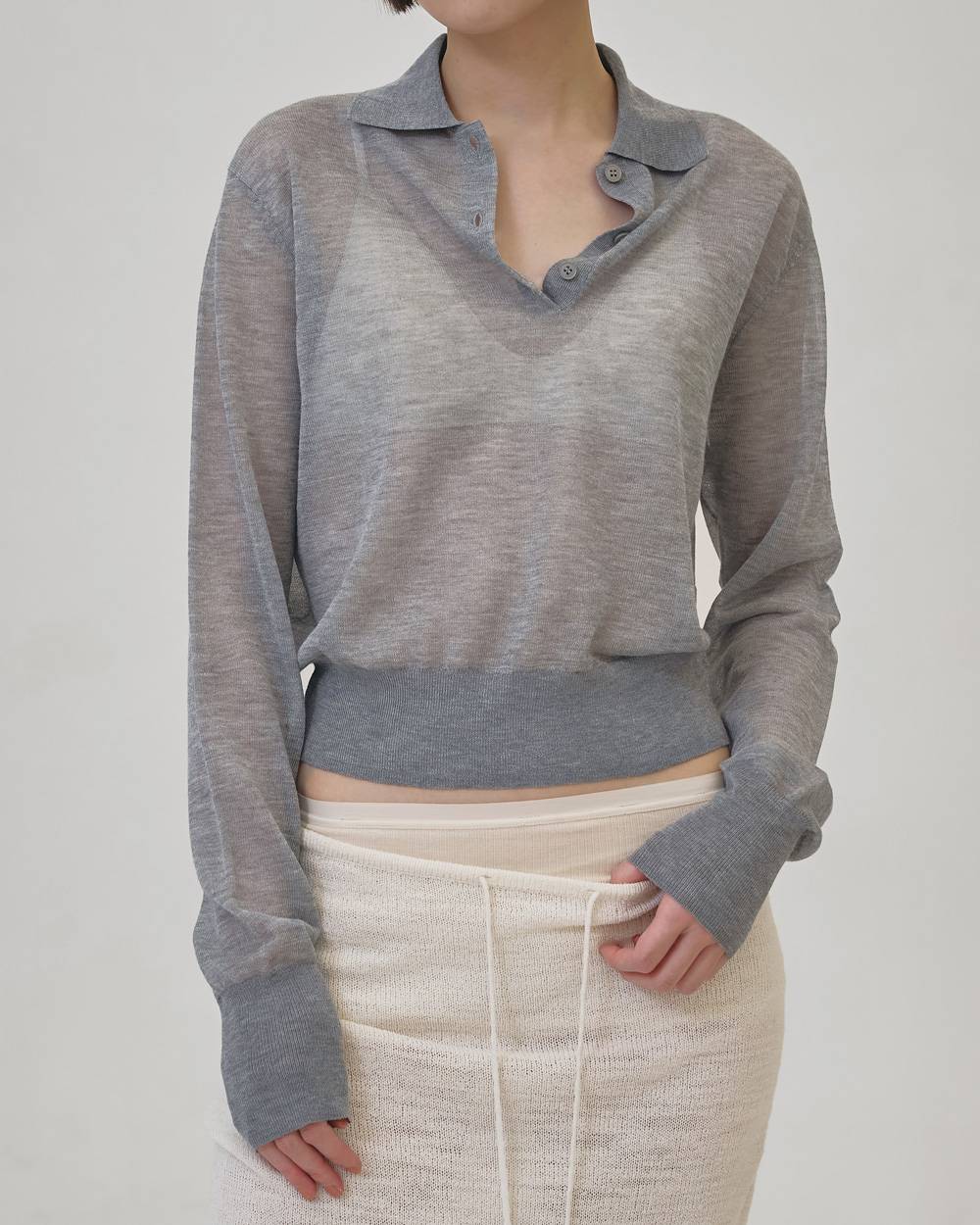 Layered  Polo Knit Layered  Polo Knit,レイヤードポロニット,12610508,レイヤードトップ,レイヤードニット,ニットトップス,ポロニット,todayful,トゥデイフル,lifes,吉田怜香,26ss